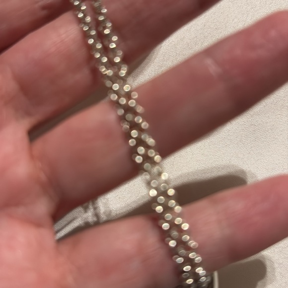 Custom silver and diamond necklace - Picture 4 of 4